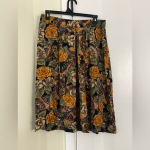 Vintage Norton McNaughton Women's Floral Flare Skirt